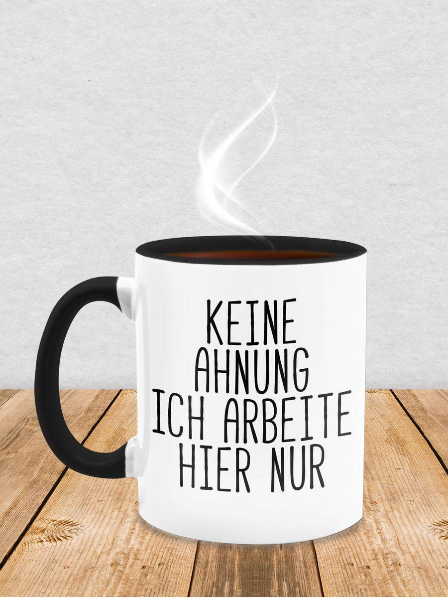 Shirtracer Keine Ahnung ich arbeite hier nur: Tshirt Turnbeutel Shirtracer Fabrikverkauf