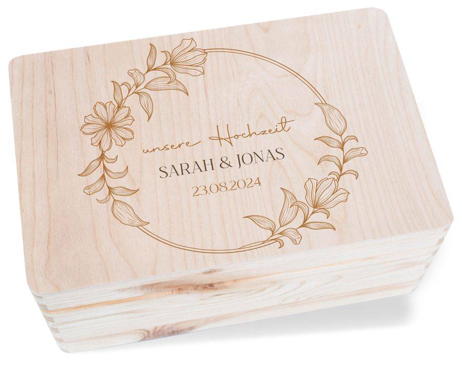 Shirtracer Unsere Hochzeit Erinnerungsbox Box Hochzeit Hochzeitgeschenk Box Shirtracer Blitzverkäufe