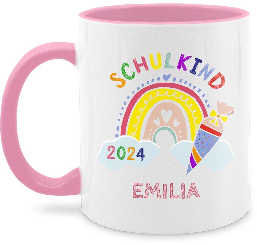 Shirtracer Schulkind 2024 Regenbogen: T-Shirt Rucksack Shirtracer Kostenloser Versand