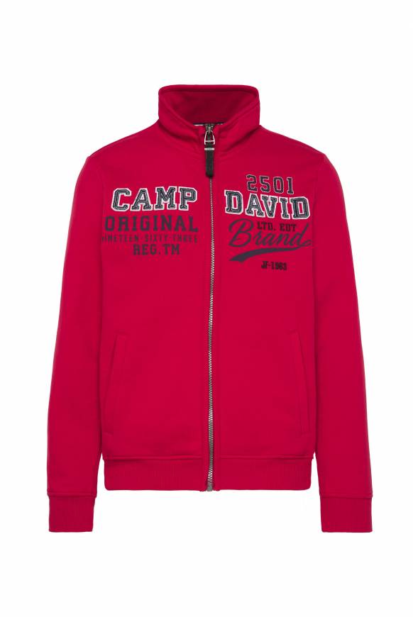 Soccx Sweatjacke mit Artwork im Retro-Style royal red Letzter Tag
