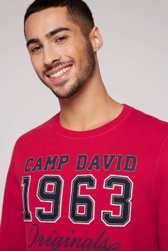 Soccx Sweatshirt mit Artwork im Retro-Style royal red Zeitbegrenzte Promotion