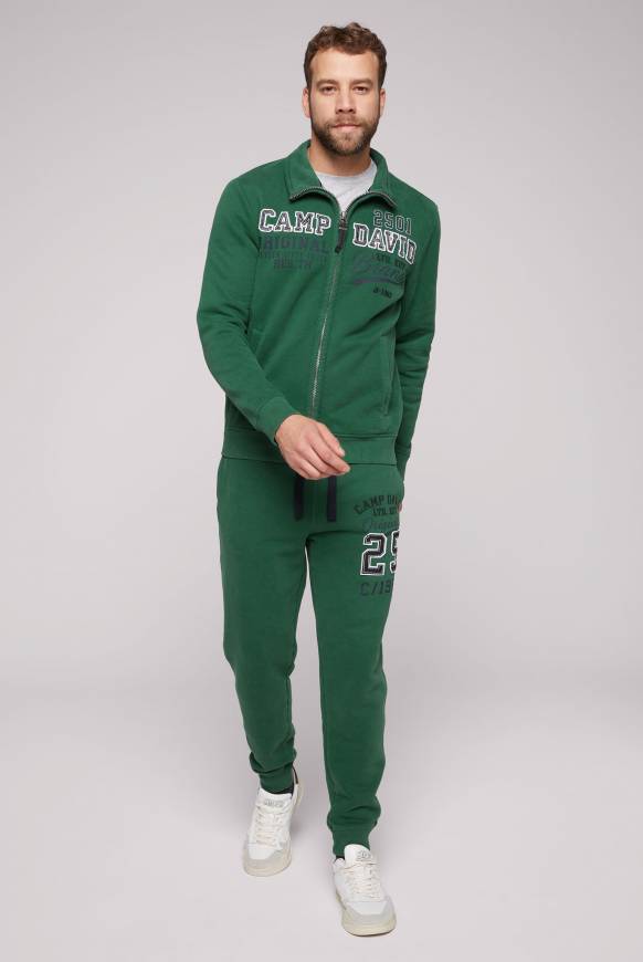 Soccx Sweatjacke mit Artwork im Retro-Style raw green Bis zu 65% Rabatt