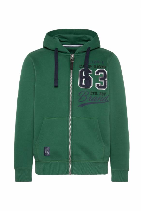 Soccx Kapuzensweatjacke mit Retro-Artwork raw green Nur für heute