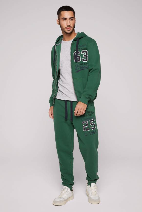Soccx Kapuzensweatjacke mit Retro-Artwork raw green Nur für heute