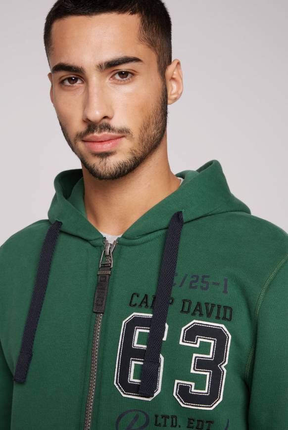 Soccx Kapuzensweatjacke mit Retro-Artwork raw green Nur für heute