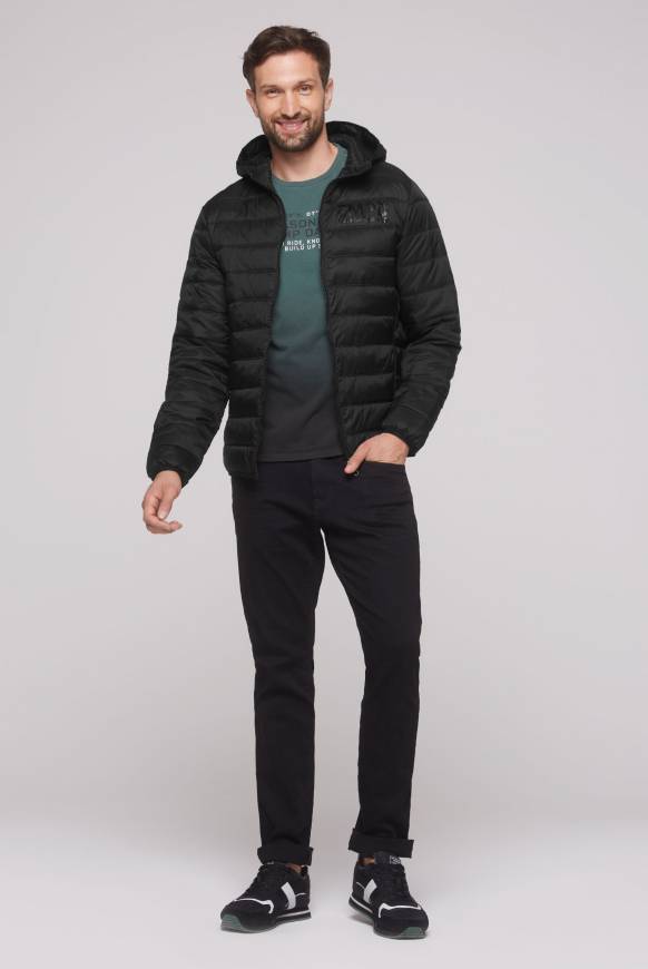 Soccx Leichte Steppjacke mit Kapuze black Nur noch ein Tag übrig