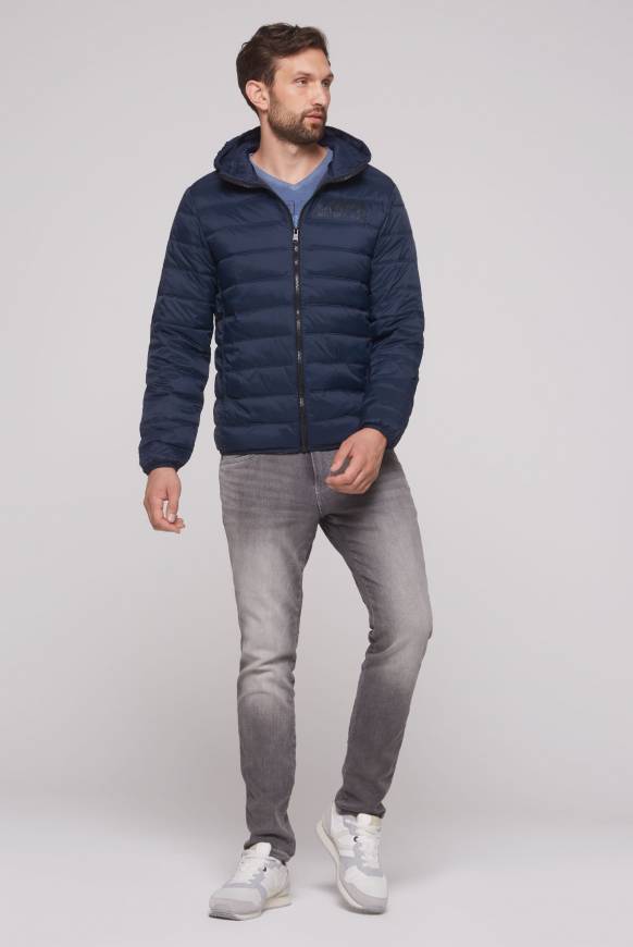 Soccx Leichte Steppjacke mit Kapuze blue navy Super Rabatt