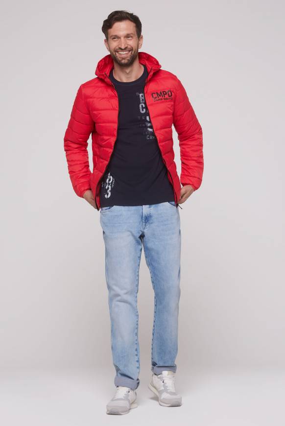Soccx Leichte Steppjacke mit Kapuze royal red Kostenloser Versand international