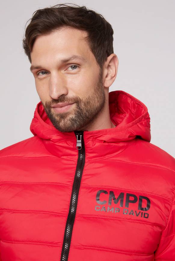 Soccx Leichte Steppjacke mit Kapuze royal red Kostenloser Versand international