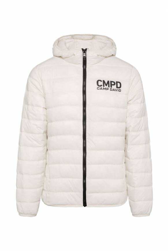 Soccx Leichte Steppjacke mit Kapuze kitt Fabrikladen