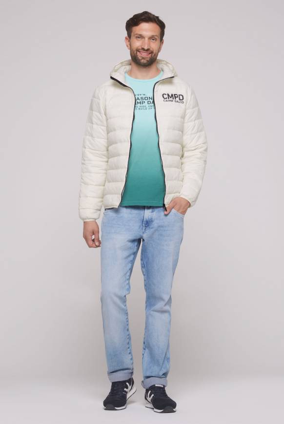 Soccx Leichte Steppjacke mit Kapuze kitt Fabrikladen