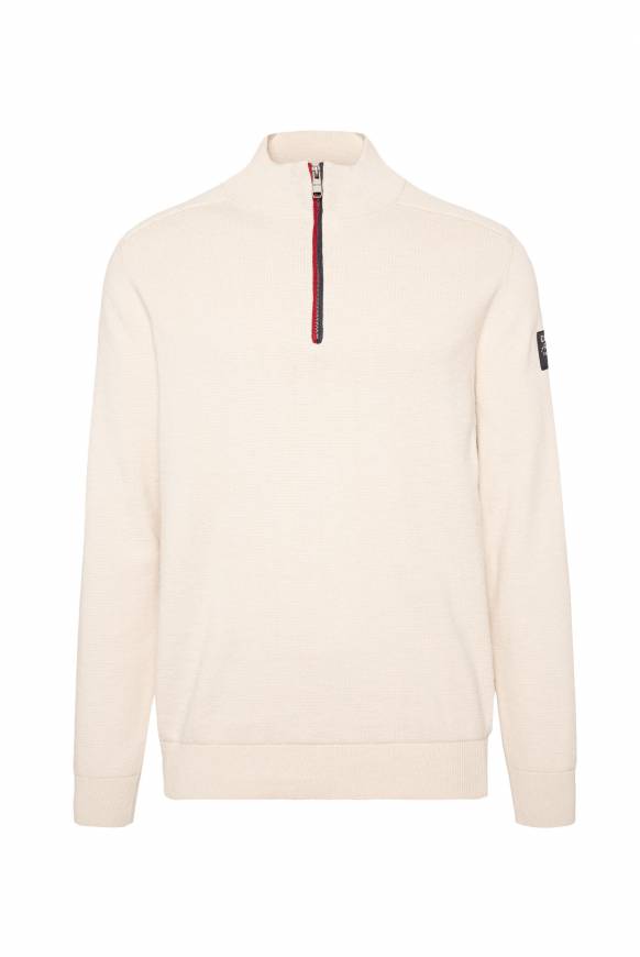 Soccx Troyer-Pullover mit Zipper-Detail ecru Flash Sale