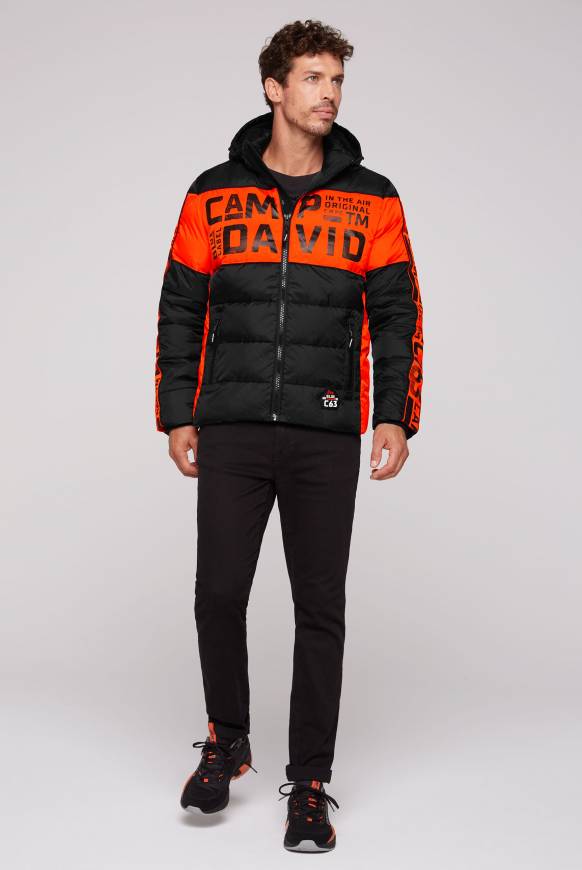 Soccx Winterjacke mit Colour-Blocking und Logo-Design black Saisonschlussverkauf