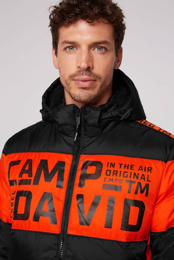 Soccx Winterjacke mit Colour-Blocking und Logo-Design black Saisonschlussverkauf