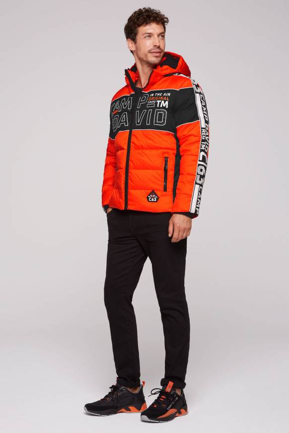 Soccx Winterjacke mit Colour-Blocking und Logo-Design signal orange Black Friday