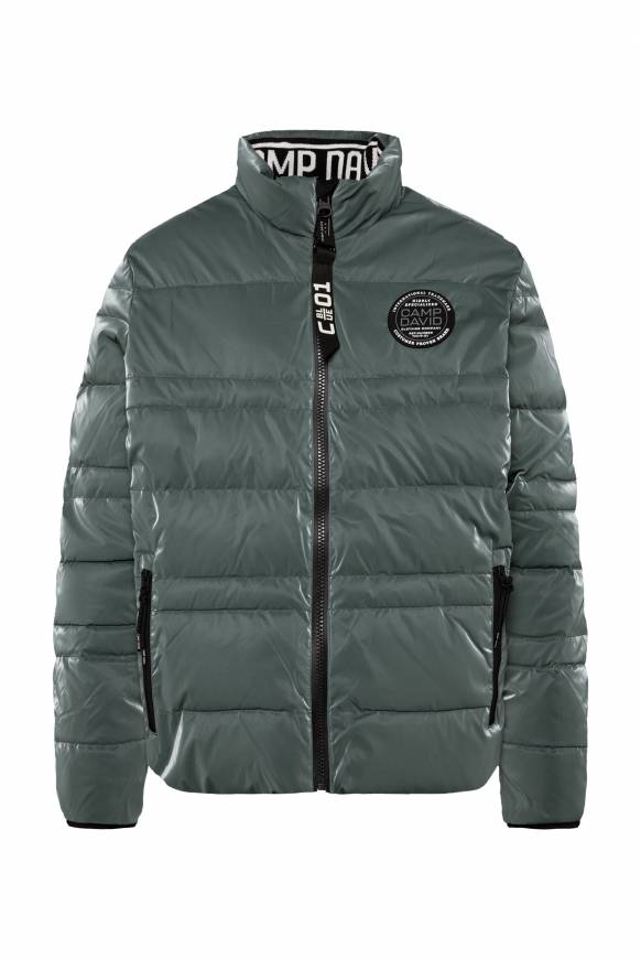 Soccx Steppjacke mit Coating und Zip-Anhänger khale green Neueste Mode