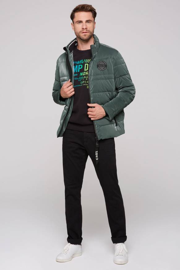 Soccx Steppjacke mit Coating und Zip-Anhänger khale green Neueste Mode