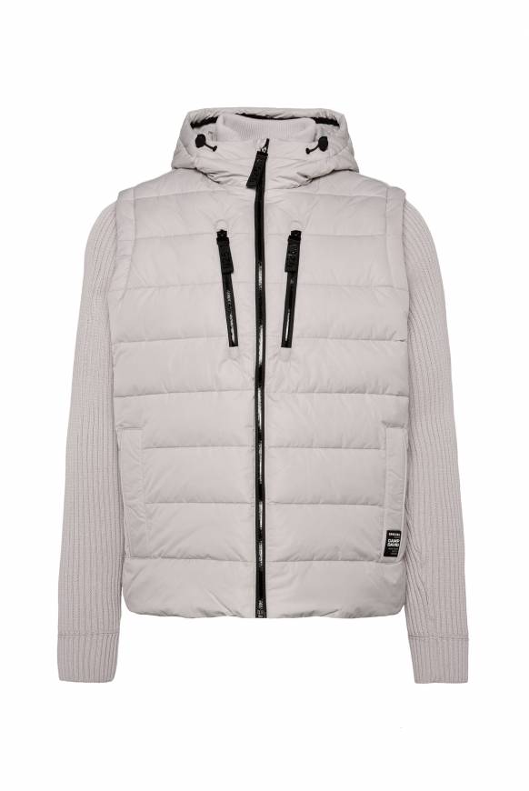 Soccx 2-in-1 Steppweste mit abtrennbaren Ärmeln light grey Online Outlet