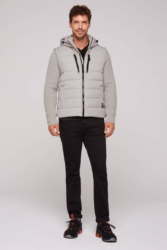 Soccx 2-in-1 Steppweste mit abtrennbaren Ärmeln light grey Online Outlet