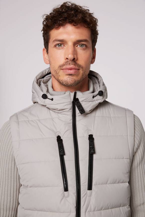 Soccx 2-in-1 Steppweste mit abtrennbaren Ärmeln light grey Online Outlet