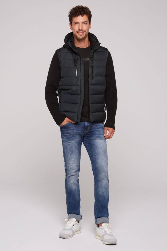 Soccx 2-in-1 Steppweste mit abtrennbaren Ärmeln blue navy Zeitlich begrenztes Angebot