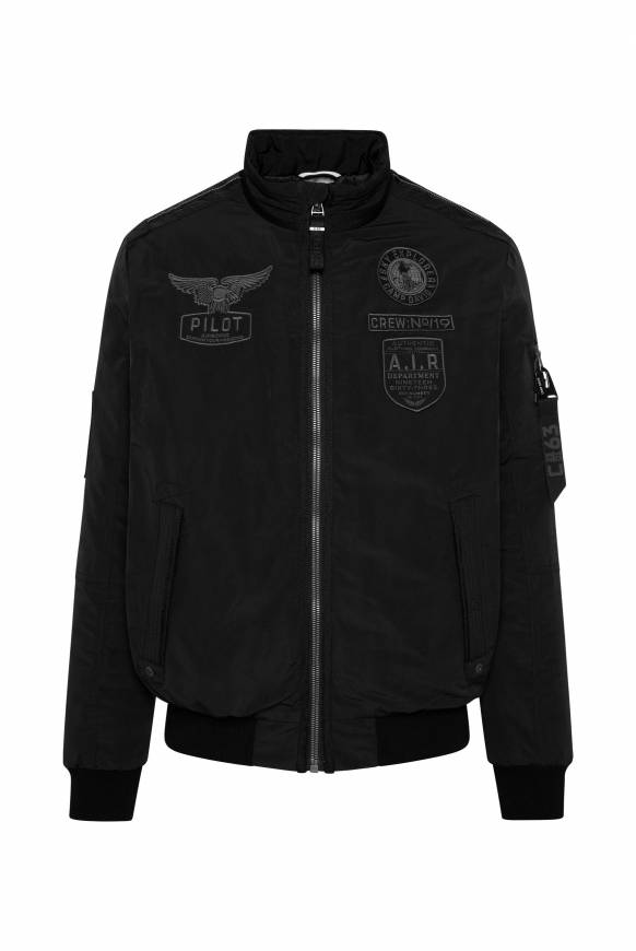 Soccx Wattierter Fliegerblouson mit Patches black Exklusive Angebote