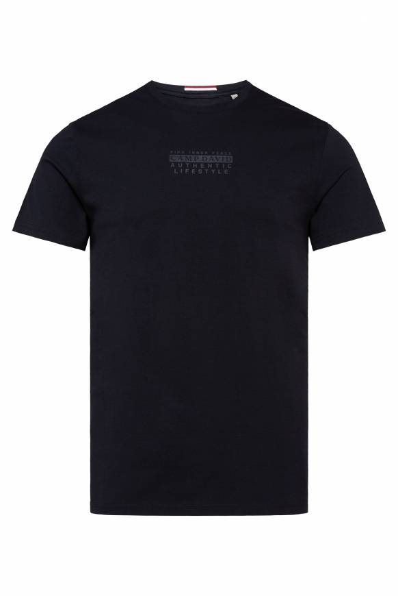 Soccx T-Shirt Rundhals mit Logo Print blue navy Kostenlose Rückgabe