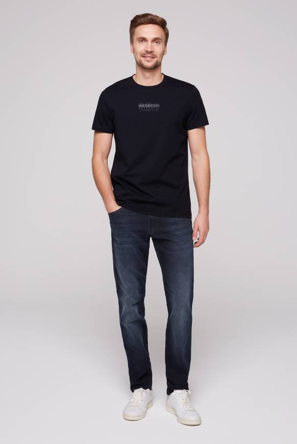 Soccx T-Shirt Rundhals mit Logo Print blue navy Kostenlose Rückgabe