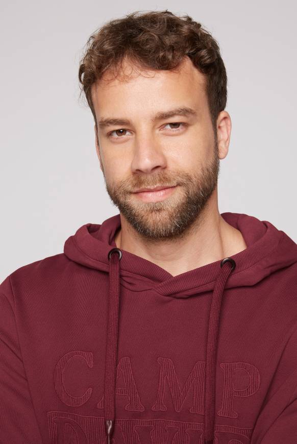 Soccx Hoodie mit tonigem Logo Artwork burgundy Begrenzte Freigabe