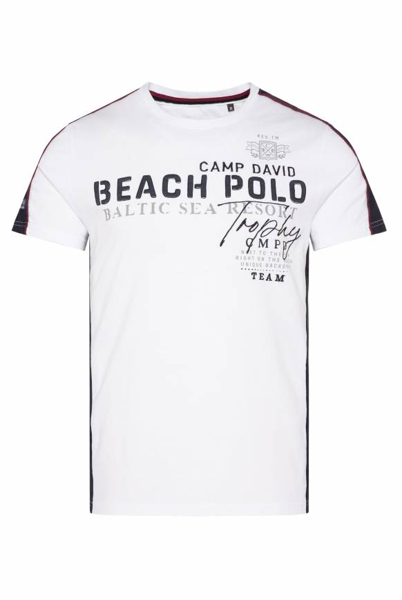 Soccx T-Shirt mit Color-Blocking und Artwork opticwhite Bis zu 50% Rabatt