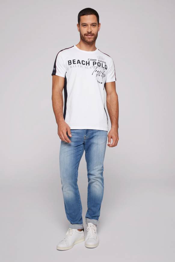 Soccx T-Shirt mit Color-Blocking und Artwork opticwhite Bis zu 50% Rabatt