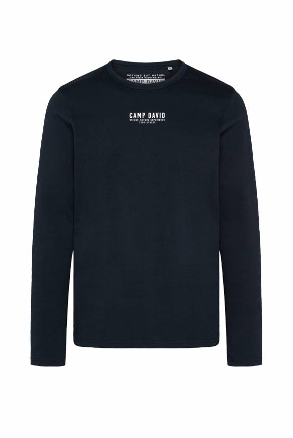 Soccx Longsleeve mit Logo Print blue navy Riesige Rabatte