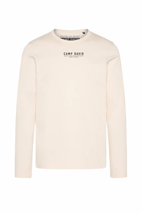 Soccx Longsleeve mit Logo Print ecru 50% Rabatt mit kostenlosem Versand