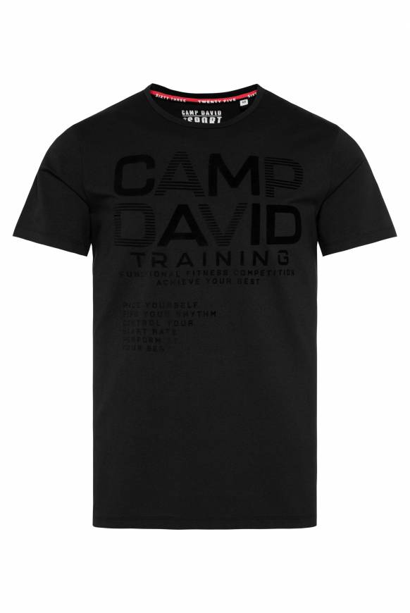 Soccx Sport-T-Shirt mit Artworks black Clearance-Verkauf