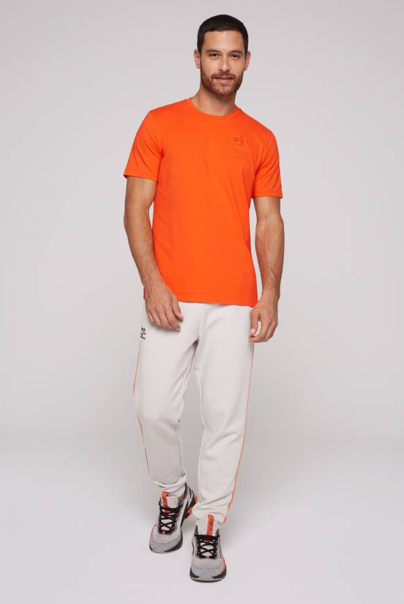 Soccx Sport-T-Shirt mit Artwork signal orange Fabrikladen