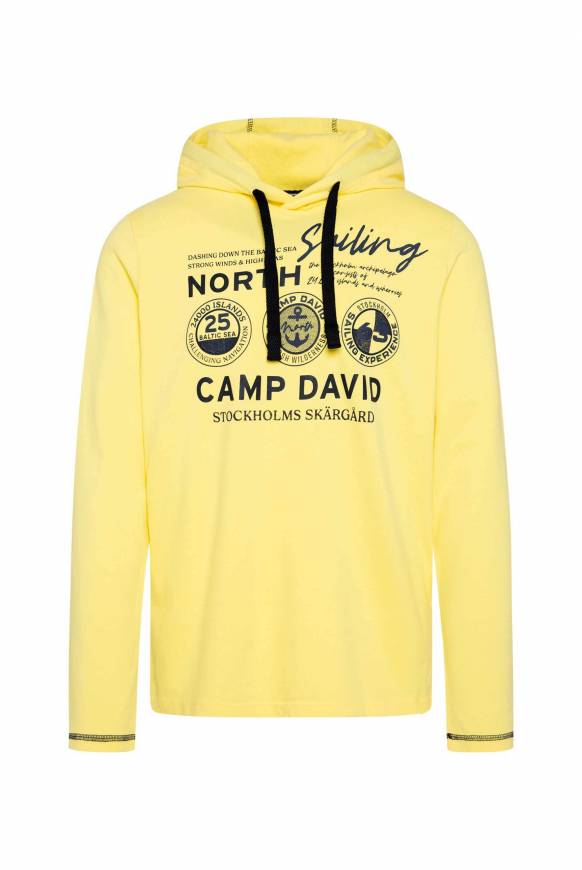 Soccx Langarmshirt mit Kapuze und Print light lime Rabatte dieses Monats