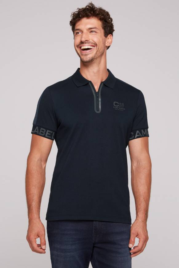 Soccx Kurzarmpolo mit Folienprints blue navy Hotsell
