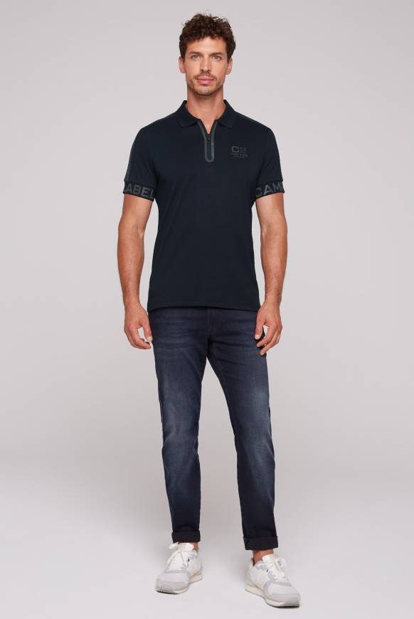 Soccx Kurzarmpolo mit Folienprints blue navy Hotsell