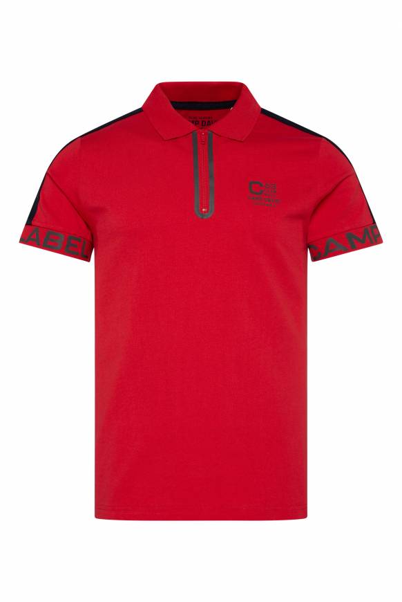 Soccx Kurzarmpolo mit Folienprints flight red Schlussverkauf