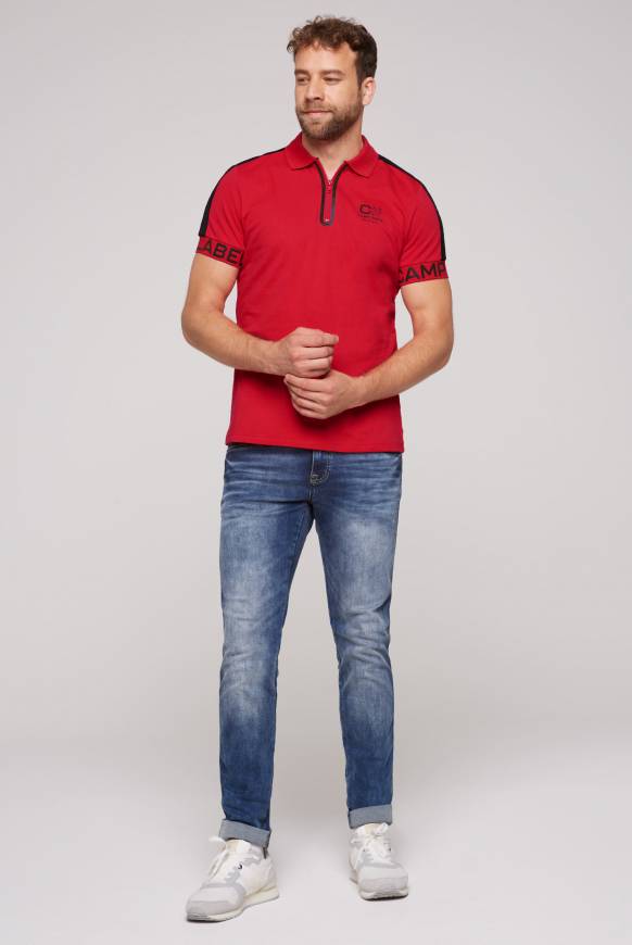 Soccx Kurzarmpolo mit Folienprints flight red Schlussverkauf