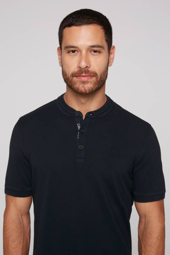 Soccx Henley-Shirt im Polo-Stil blue navy Versandkostenfrei