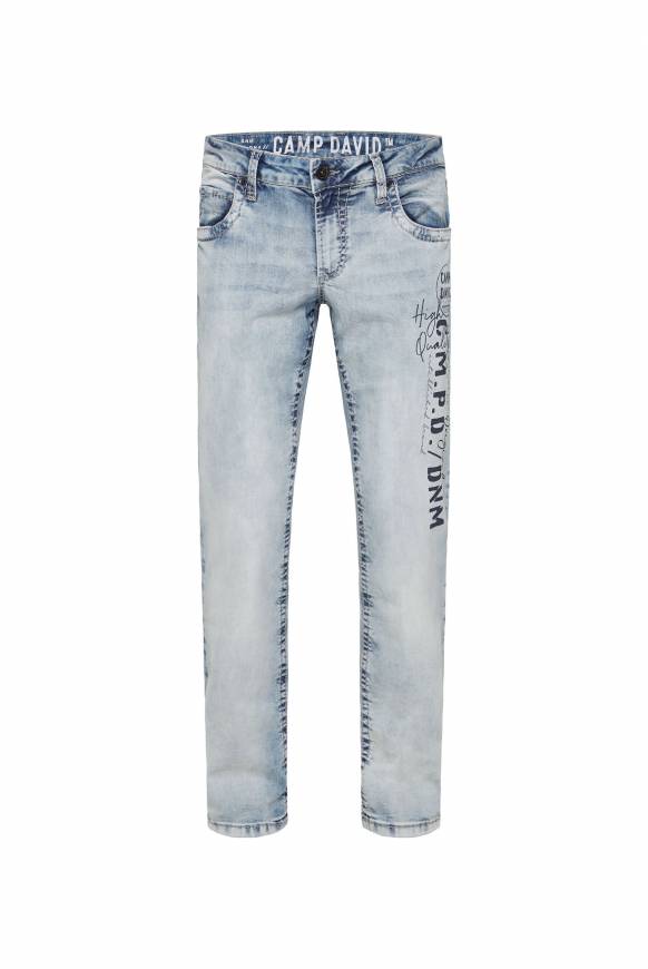 Soccx Jeans NI:CO Regular Fit mid blue printed Bis zu 60% Rabatt