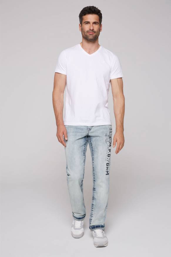 Soccx Jeans NI:CO Regular Fit mid blue printed Bis zu 60% Rabatt