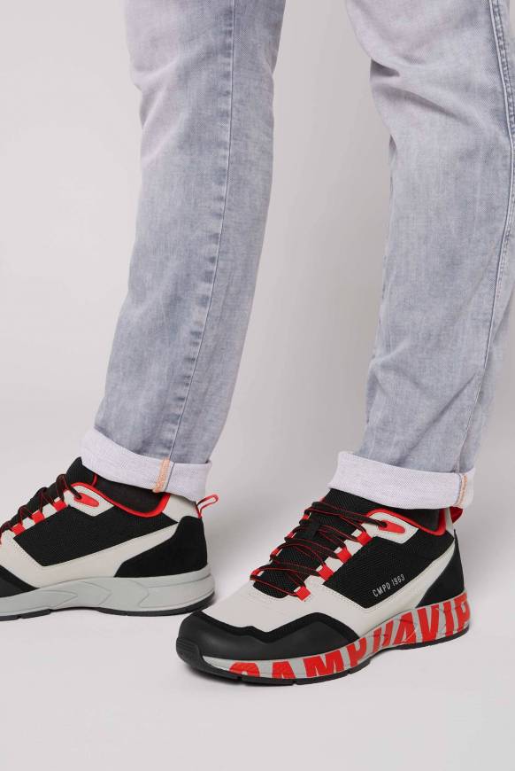 Soccx Power Sneaker im Materialmix mit XL-Logo black Auslauf