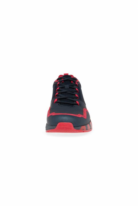 Soccx Power Sneaker im Materialmix mit XL-Logo navy / red Verkauf