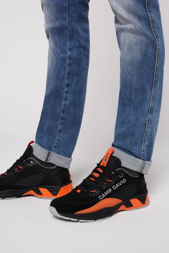 Soccx Premium Sneaker im Knit-Design mit 3D-Rubber-Elementen black Angebote