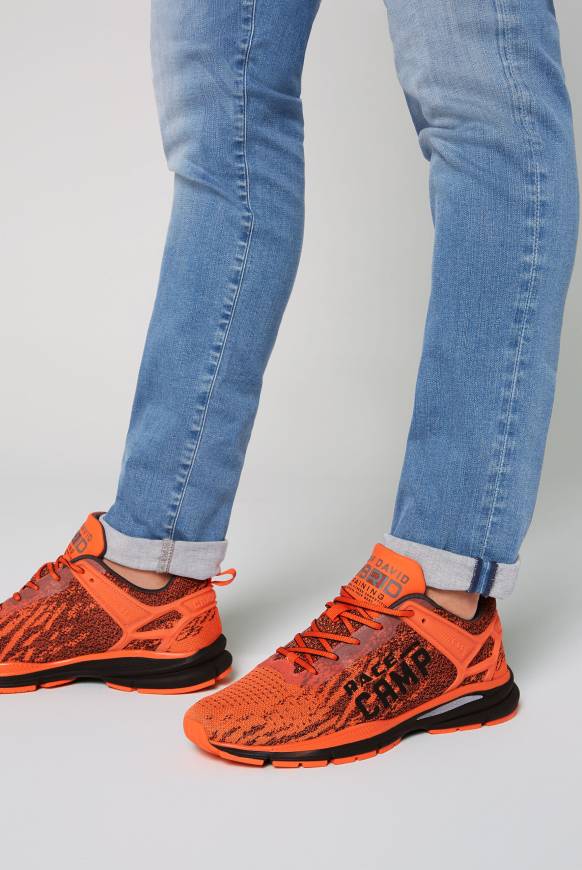 Soccx Running Sneaker mit Knit-Design und Rubber Logo signal orange Blitzverkäufe