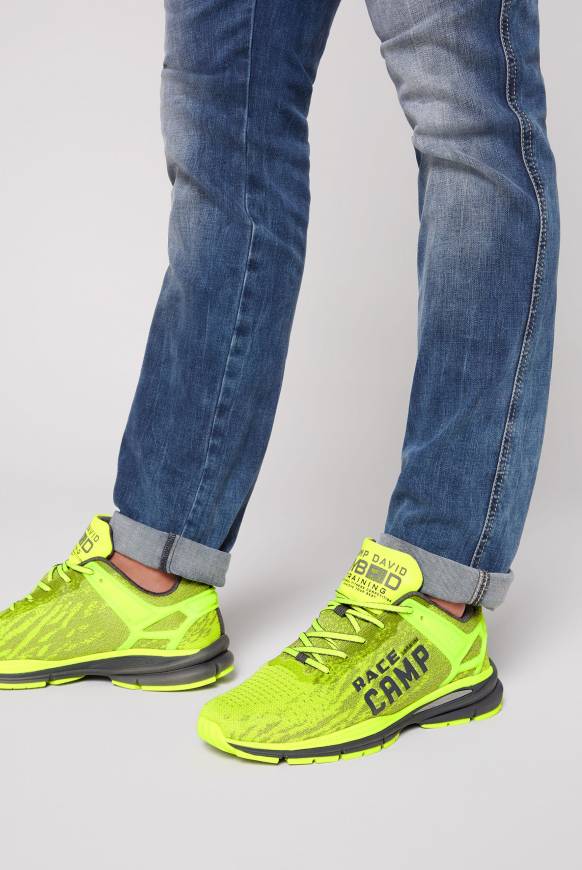 Soccx Running Sneaker mit Knit-Design und Rubber Logo neon lime Kostenloser Versand