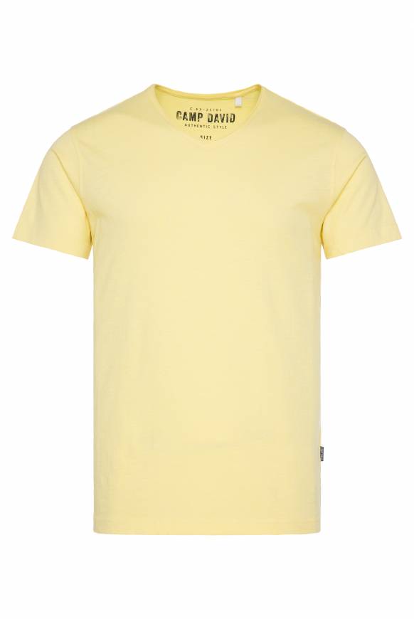 Soccx Basic T-Shirt V-Neck mit Used-Kante sun Osterangebot