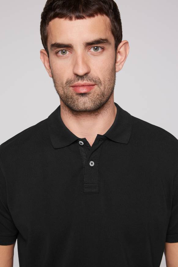 Soccx Basic Pikee-Polo mit Trikotkragen black Vatertagsangebot
